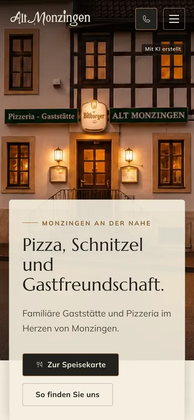 Alt Monzingen auf dem Handy
